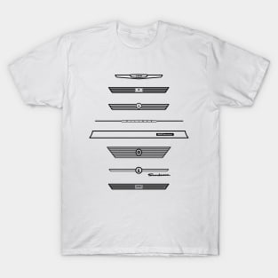 Hillman Imp classic 1960s British car grille variants black T-Shirt